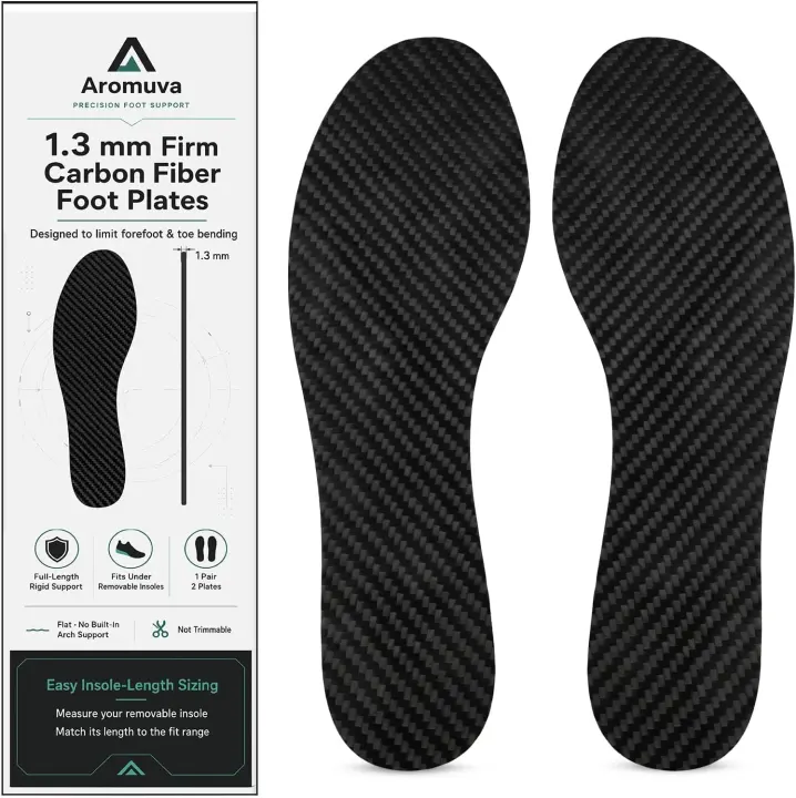 1.3mm Rigid Carbon Fiber Shoe Insoles — Post‑Op & Forefoot Support
