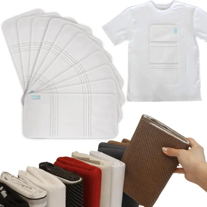 10-Pack Medium Shirt Filers — Foldable T‑Shirt Drawer Organizers