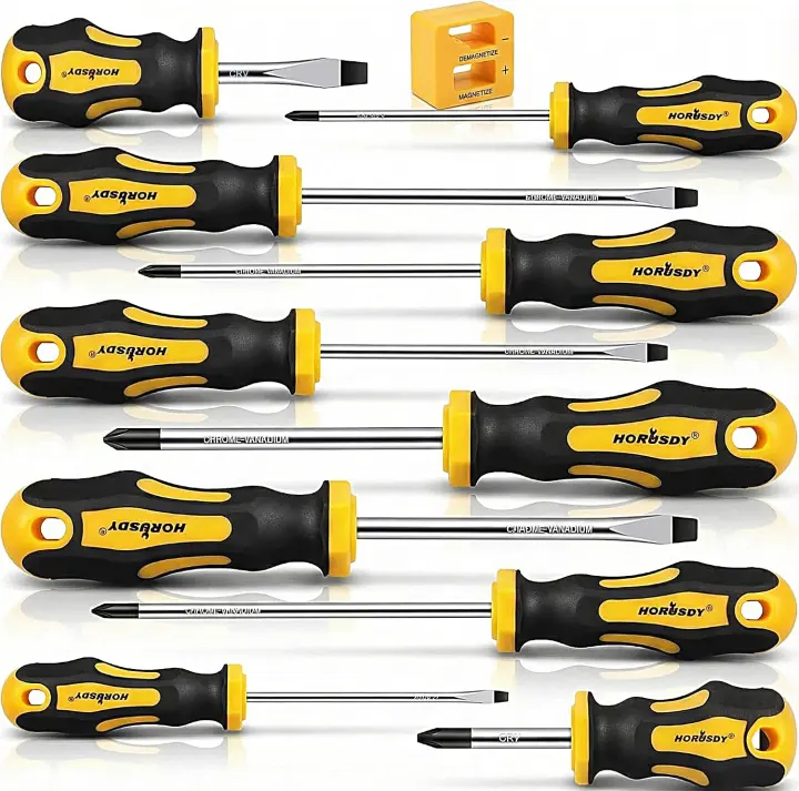 11-Piece Magnetic Screwdriver Set with Magnetizer and Case