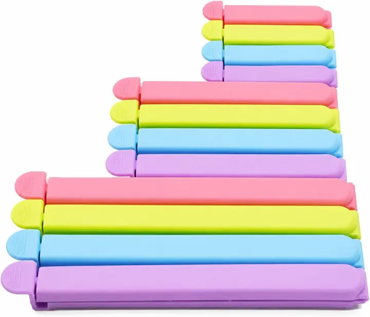 12-Piece Food & Snack Bag Sealing Clips — 3 Sizes