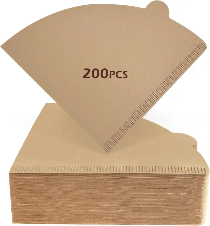 200-Pack Unbleached Cone Coffee Filters (Size #2) — 2–4 Cup Pour-Over