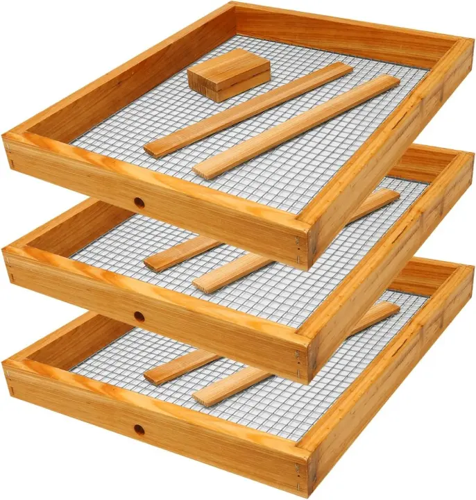 3-Pack Langstroth 10-Frame Candy Boards — Wooden Hive Feeders