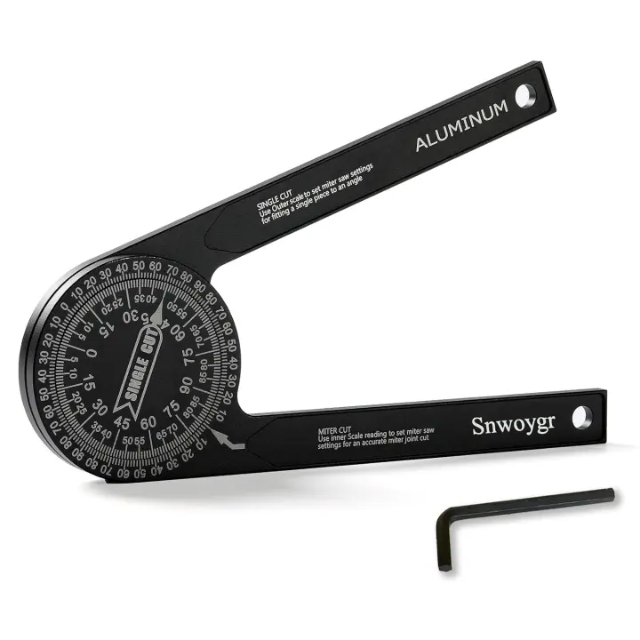 7-Inch Aluminum Miter Saw Protractor — Precision Angle Gauge