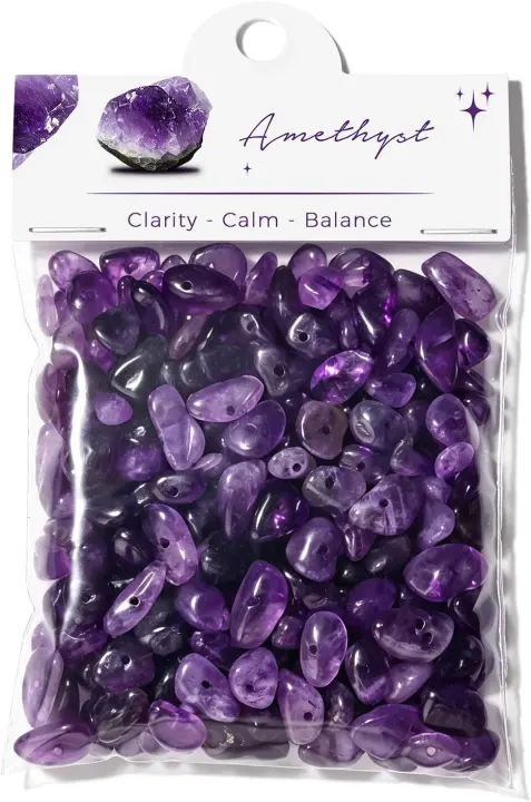 Amethyst Chip Stone Beads — 220–240 Irregular 5–8mm Drilled Gems