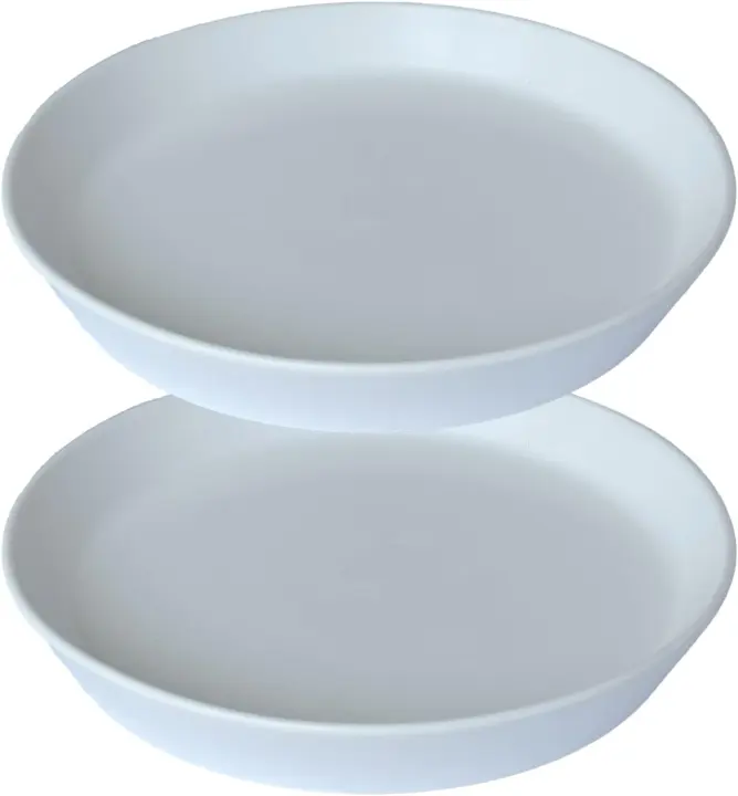 Ceramic Plant Saucer Trays — 2-Pack, 4.2" OD x 3.5" ID