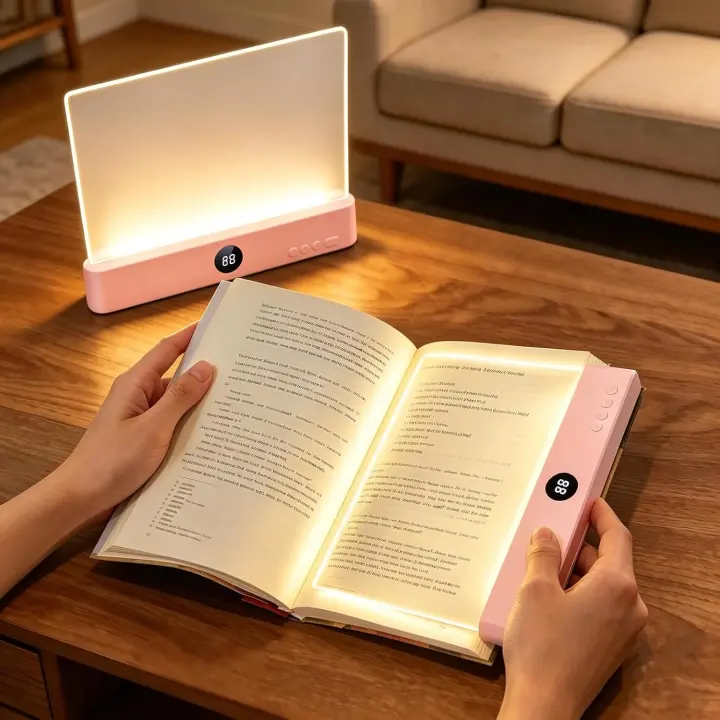 Choudao 2-in-1 LED Flat Book & Night Reading Light (Dimmable)