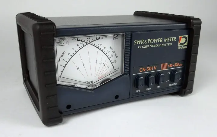 Daiwa CN-501V VHF/UHF SWR & Power Meter — Cross‑Needle Bench Unit
