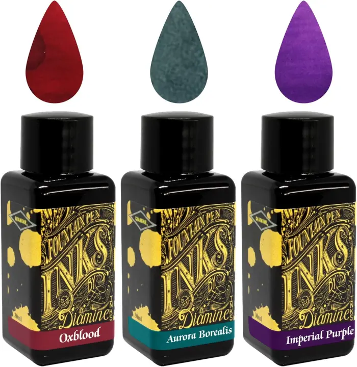 Diamine Fountain Pen Ink Trio — 3 x 30ml Bottles (Trio Colors)
