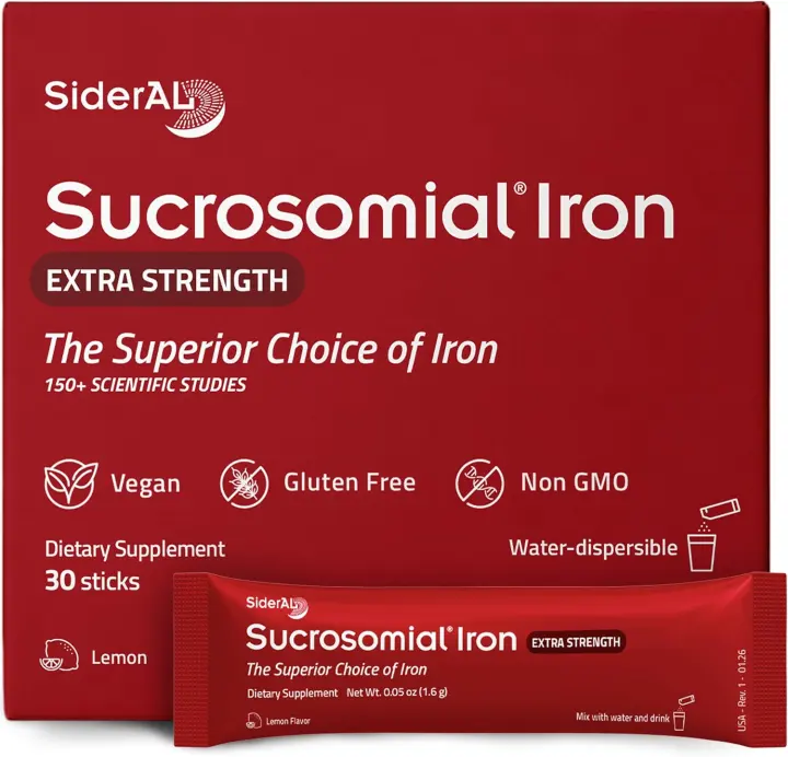 Extra-Strength Sucrosomial Iron Drink Mix — High-Absorption Supplement