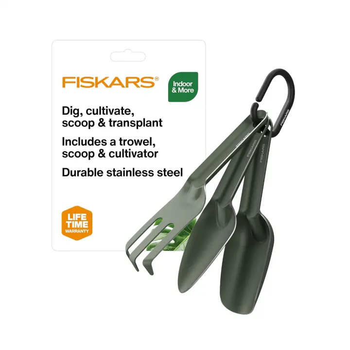 Fiskars 3-Piece Indoor Plant Cultivating Tool Set
