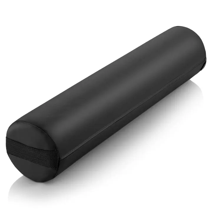Full Round Massage Bolster Pillow — 26 x 6 in (Black)
