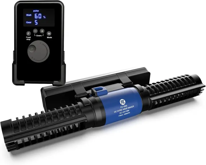 FZONE 24V DC Gyre Wavemaker — Crossflow Aquarium Pump with LCD