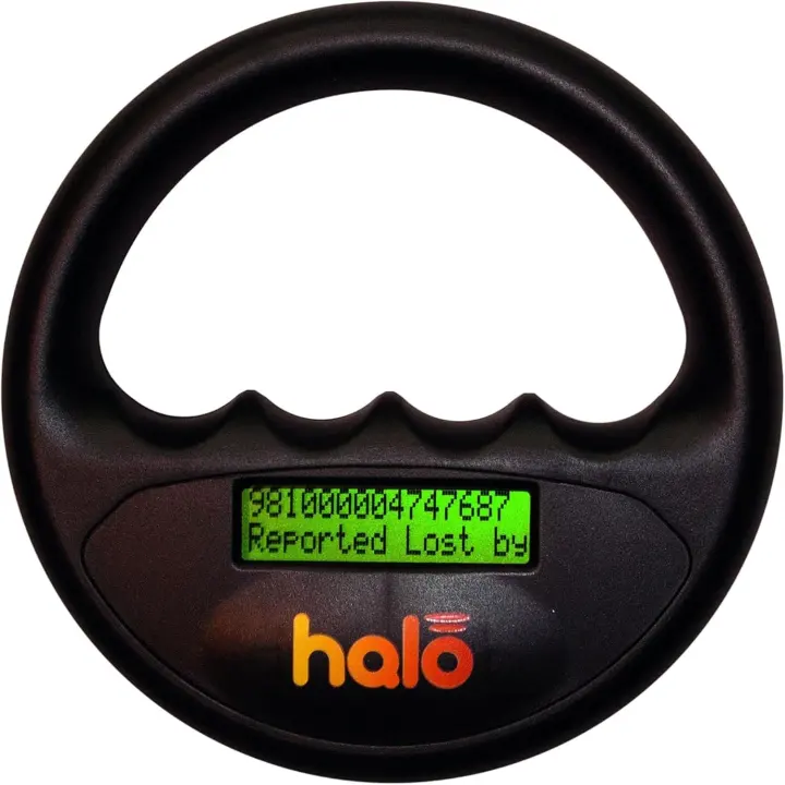Halo Microchip Scanner — Rechargeable Pet Chip Reader (135×33mm)