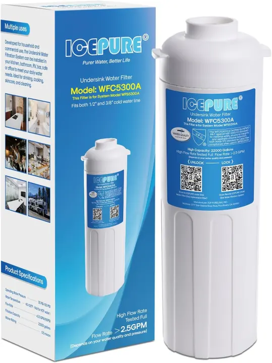 ICEPURE WFC5300A Under-Sink Water Filter — 3-Year / 22,000 Gal Cartridge