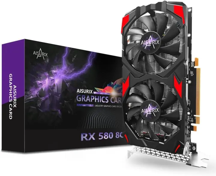 Kelinx AISURIX RX 580 8GB GDDR5 Gaming Graphics Card (2x HDMI, 1x DP)