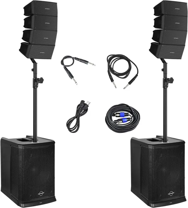 LOTAWAY GWS-044 2.2 Line Array Speaker System with Dual 12-inch Subs