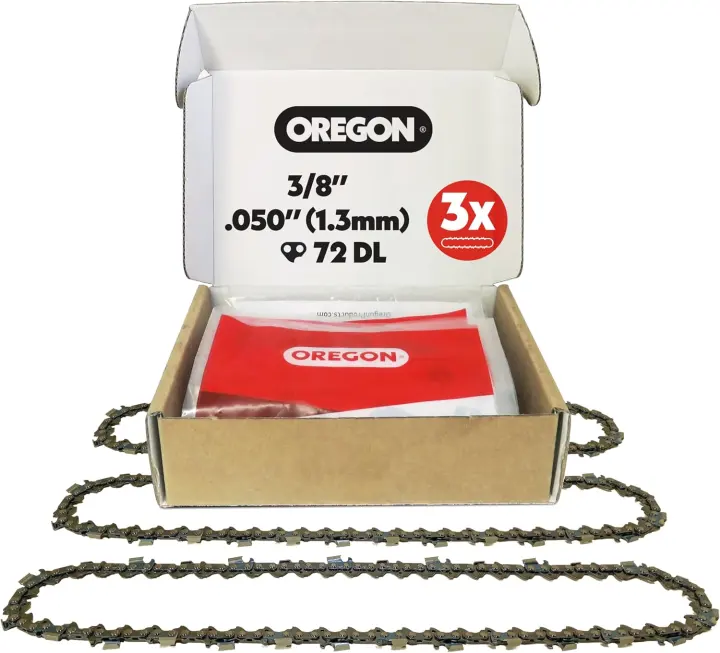 Oregon 20" 3/8" LP Chainsaw Chain (.050" Gauge, 72 Links) — 3-Pack