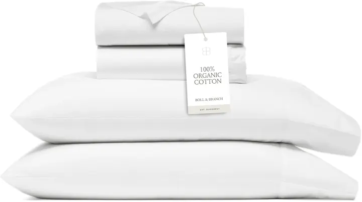Percale Hemmed Sheet Set — Full Size Organic Cotton