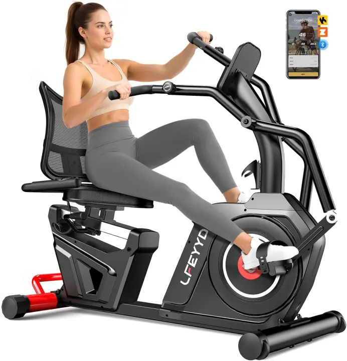 Recumbent Exercise Bike with Arm Exerciser — Stationary Home Bike