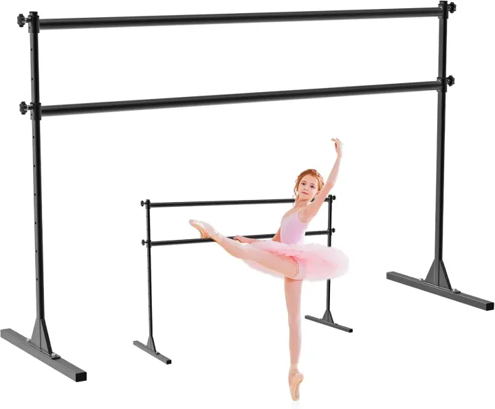 SELEWARE Adjustable Freestanding Ballet Barre — 4/5/6 ft
