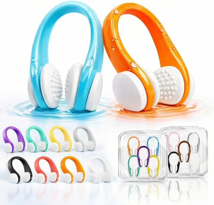 Silicone Swimming Nose Clips — 10-Pack for Kids (7+) & Adults
