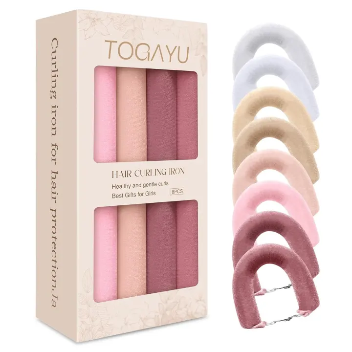 Velvet Heatless Hair Roller Set — Overnight Curling Kit