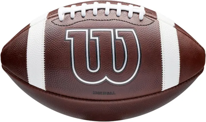 Wilson GRT Leather Game Football — Brown, Multiple Sizes
