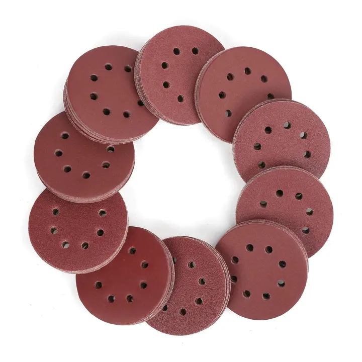 WORKPRO 150-Pack 5-Inch Sanding Discs — 8-Hole Hook & Loop
