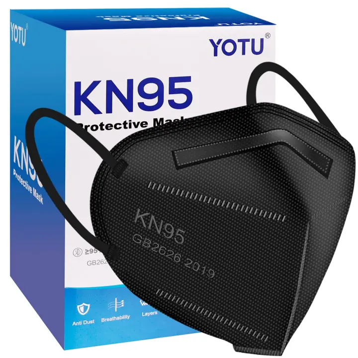 YOTU KN95 Face Masks — 60-Pack, 5-Layer Cup Respirators