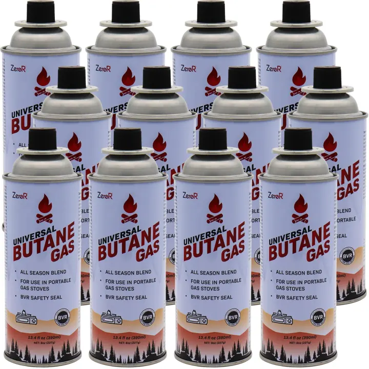 ZeroR 13.4 fl oz (390 mL) Butane Fuel Canisters — For Camping & Torches