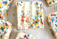 Birthday Cake Blondies Recipe with Sprinkles