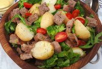 Steak, Potato and Broccoli Salad with Lemon Herb Dressing