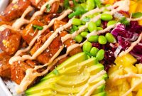Seared Salmon Poke Bowl Recipe with Soy-Ginger Glaze