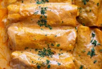 Creamy Beef Enchiladas Recipe with Cheese Sauce