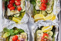 Foil-Baked Fish with Lemon, Garlic and Seasonal Vegetables