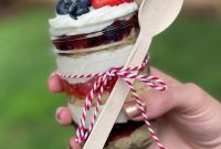 Fourth of July Red, White and Blueberry Cake Parfaits Recipe