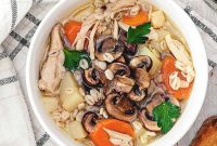 Polish Krupnik: Chicken, Barley and Mushroom Soup