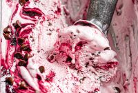 Creamy No-Churn Blackberry Chocolate Chip Ice Cream Recipe