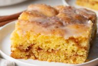 Honey Bun Cake Recipe with Cinnamon Swirl and Glaze