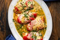 Roasted Red Pepper Chicken with Melted Mozzarella