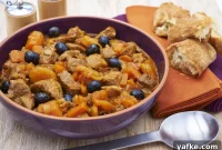 Slow-Braised Spanish Lamb with Olives and Apricots