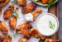 Crispy Dill Pickle Wings with Dill Pickle Mayo (Whole30 & Paleo)