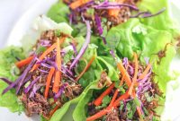 Smoked Pulled Pork Lettuce Wraps with Savory Soy Dipping Sauce