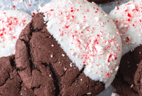 Chocolate Peppermint Cookies with Crushed Candy Canes
