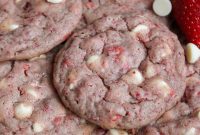 Chewy Strawberry White Chocolate Chip Cookies