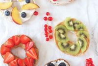 Breakfast Bagels with Summer Fruit
