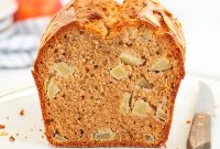 Moist Apple Loaf Cake with Cinnamon Glaze