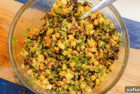 Roasted Cauliflower and Chickpea Couscous Salad with Lemon
