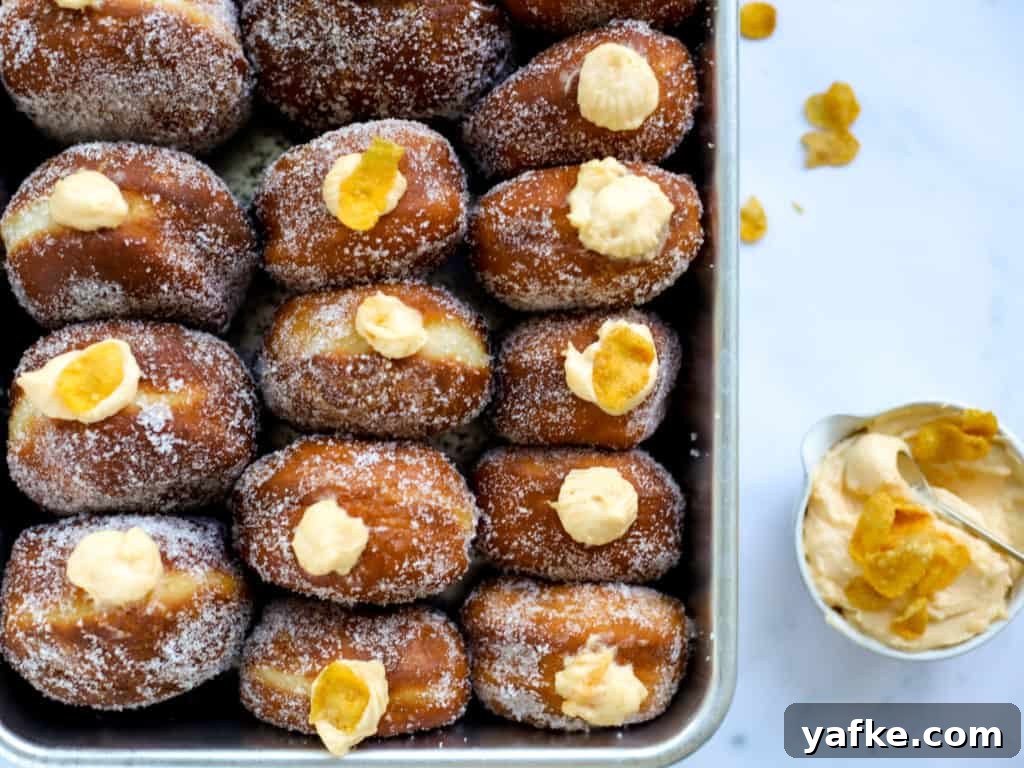 Cereal Milk Glazed Donuts Recipe 3 Donuts filled with cereal milk custard
