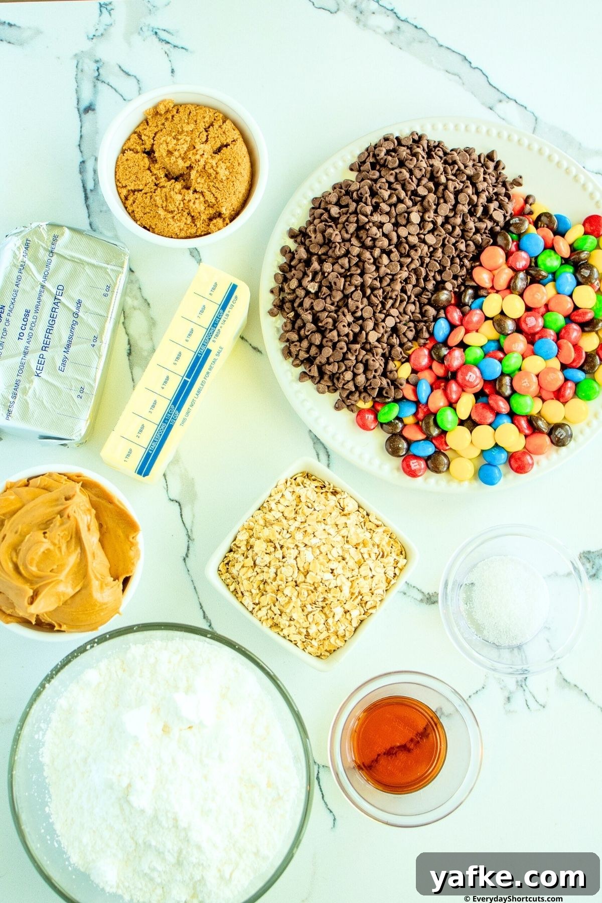 No-Bake Monster Cookie Dough Dip Recipe for Parties 4 ingredients for monster cookie dough dip